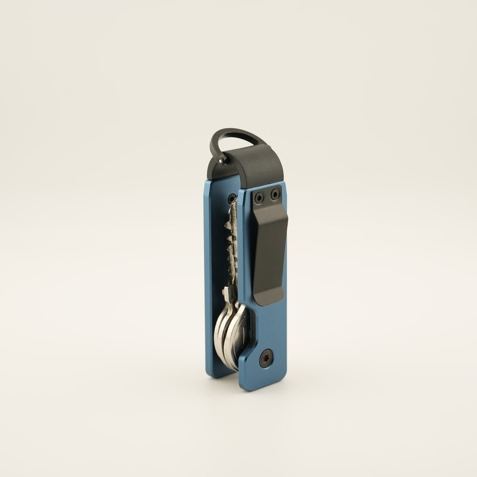 Blue key organizer with keys